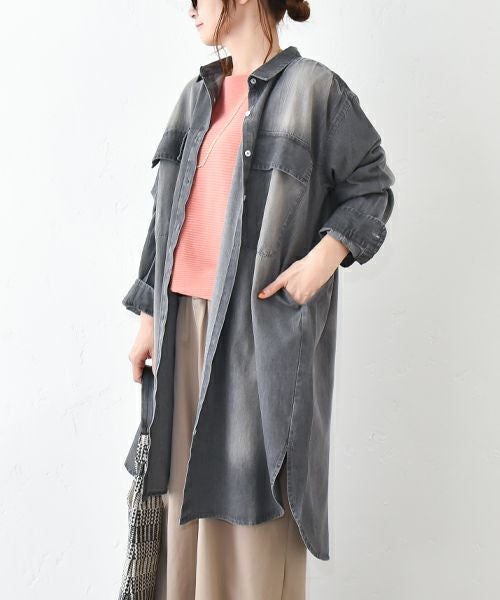 HUMS｜デニムシャツチュニック [[RNK-0930]][C]