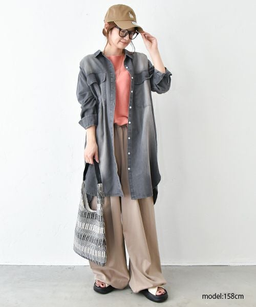 HUMS｜デニムシャツチュニック [[RNK-0930]][C]