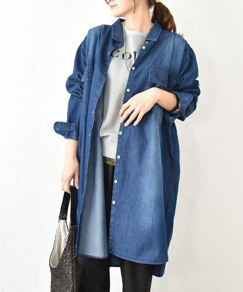 HUMS｜デニムシャツチュニック [[RNK-0930]][C]