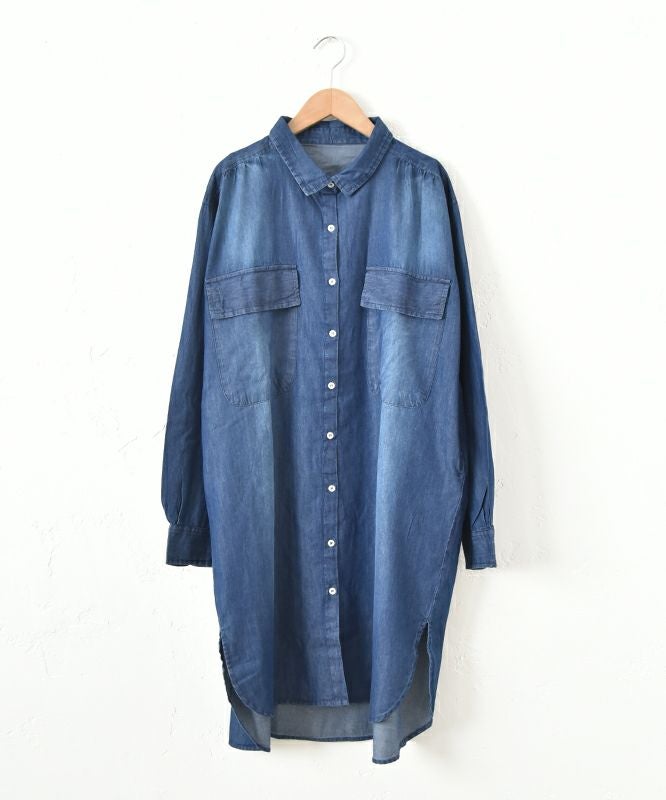  HUMS｜デニムシャツチュニック [[RNK-0930]][C]