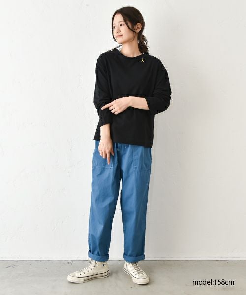 her.｜オーガニックエーゲ海 パン刺繍Tee [[8251C-926]][C]