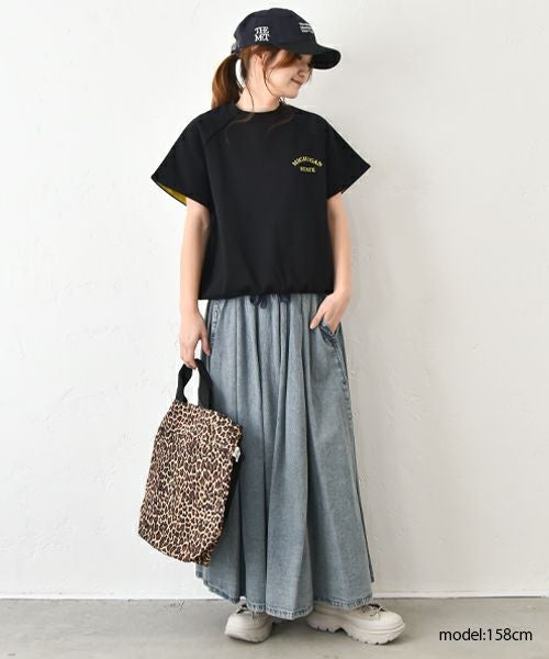 Gives a sense of fullment｜配色ラグラン半袖スウェット [[851324]][C]