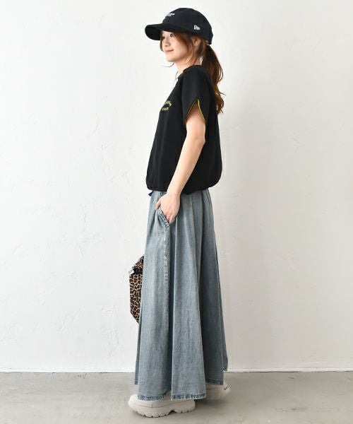 Gives a sense of fullment｜配色ラグラン半袖スウェット [[851324]][C]