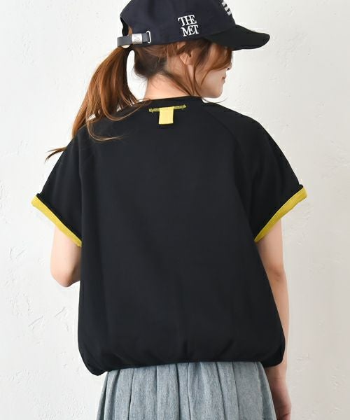 Gives a sense of fullment｜配色ラグラン半袖スウェット [[851324]][C]