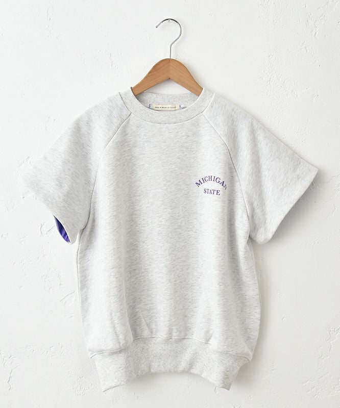 Gives a sense of fullment｜配色ラグラン半袖スウェット [[851324]][C]