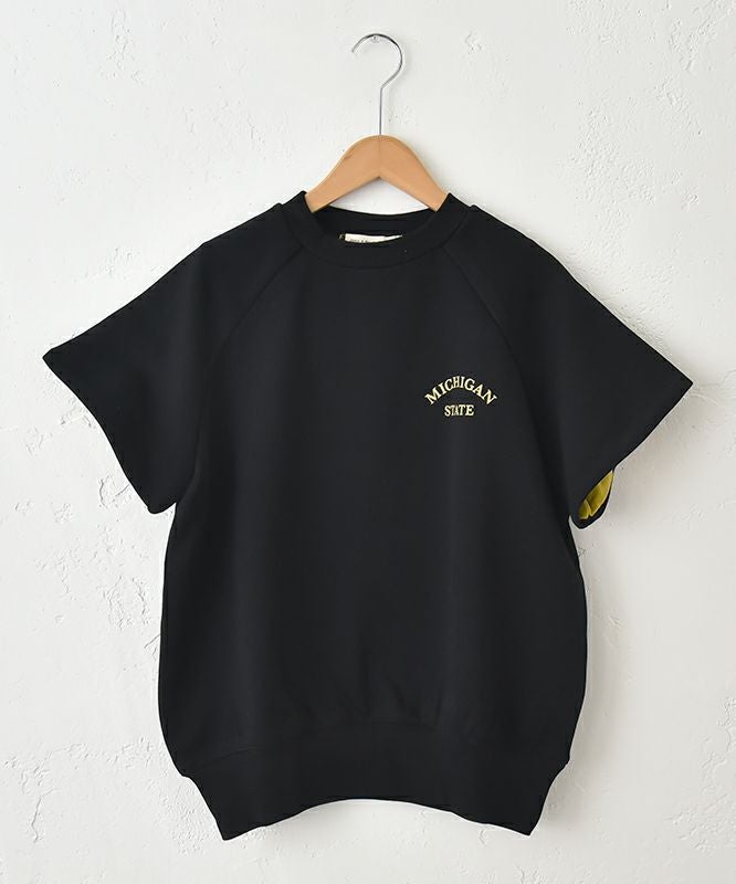 Gives a sense of fullment｜配色ラグラン半袖スウェット [[851324]][C]