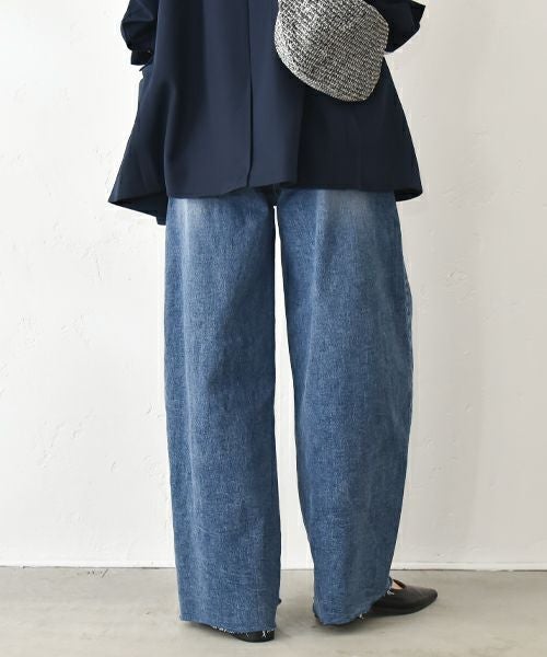 HUMS｜裾ダメージカーブデニムパンツ [[C-5066]][C]