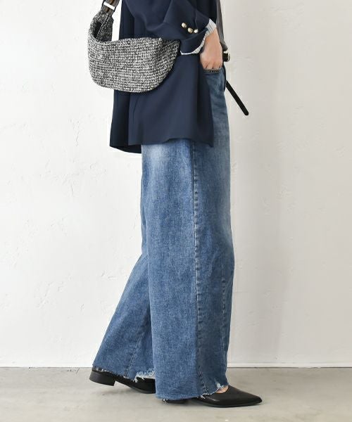 HUMS｜裾ダメージカーブデニムパンツ [[C-5066]][C]