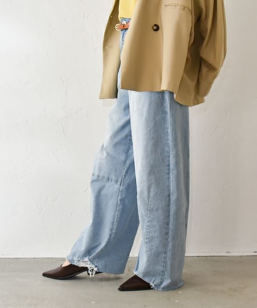 HUMS｜裾ダメージカーブデニムパンツ [[C-5066]][C] | ma28 ONLINE STORE