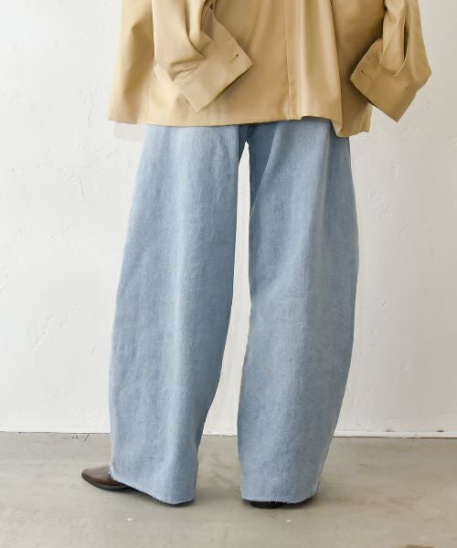 HUMS｜裾ダメージカーブデニムパンツ [[C-5066]][C]