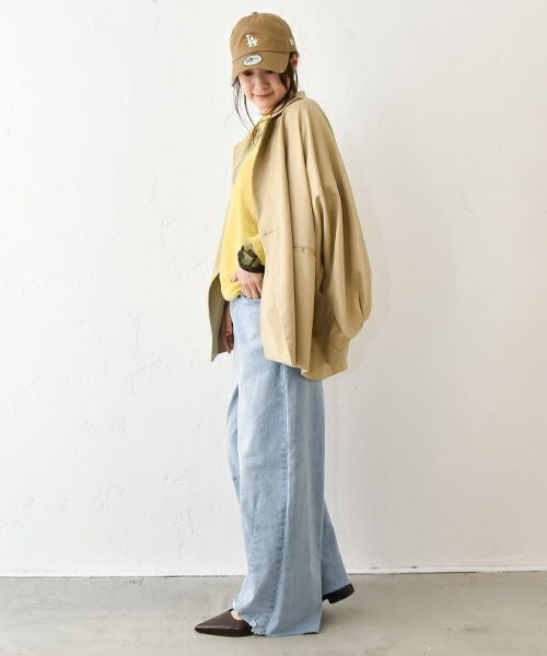 HUMS｜裾ダメージカーブデニムパンツ [[C-5066]][C]