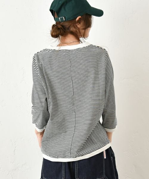 and quarter｜ボーダー7分袖カットソー [[MA-051]][C]