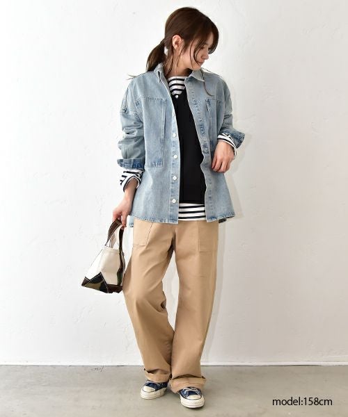 her.｜天竺Vネックベスト [[661024]][C]