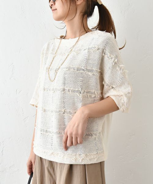 malla｜フリンジチェックプルオーバー [[mo51UT311]][C]