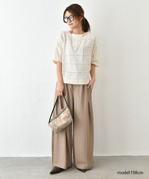 malla｜フリンジチェックプルオーバー [[mo51UT311]][C]