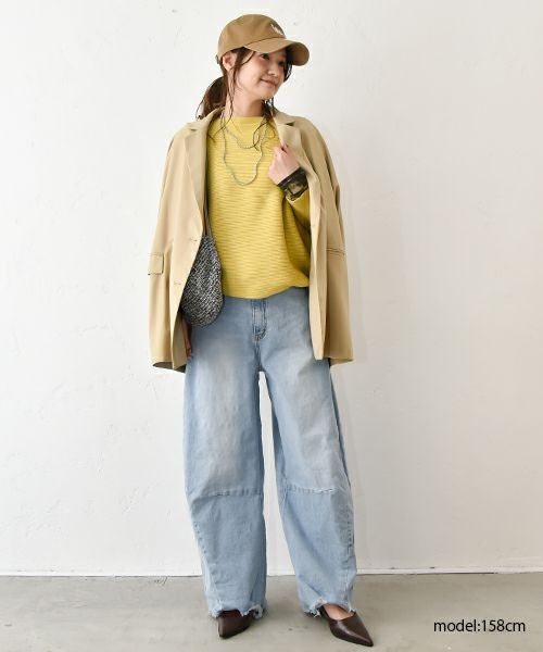 HUMS｜ボートネックリブドルマンプルオーバー [[10070122]][C]