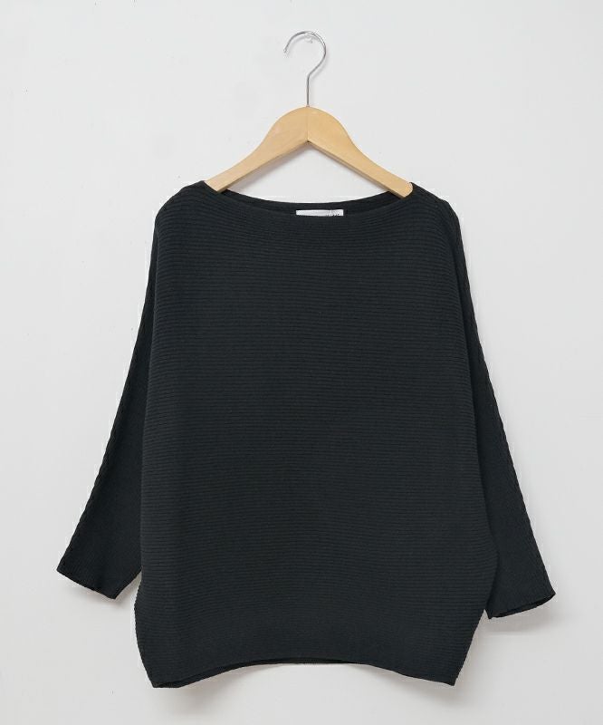 HUMS｜ボートネックリブドルマンプルオーバー [[10070122]][C]