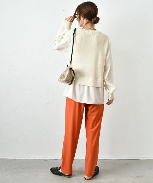 HUMS｜ストレッチテーパードパンツ [[RNK-2531]][C]