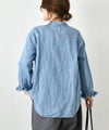 Our.｜ノーカラー綿麻デニムシャツ [[131184H]][C]