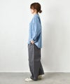 Our.｜ノーカラー綿麻デニムシャツ [[131184H]][C]