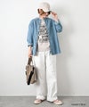 Our.｜ノーカラー綿麻デニムシャツ [[131184H]][C]