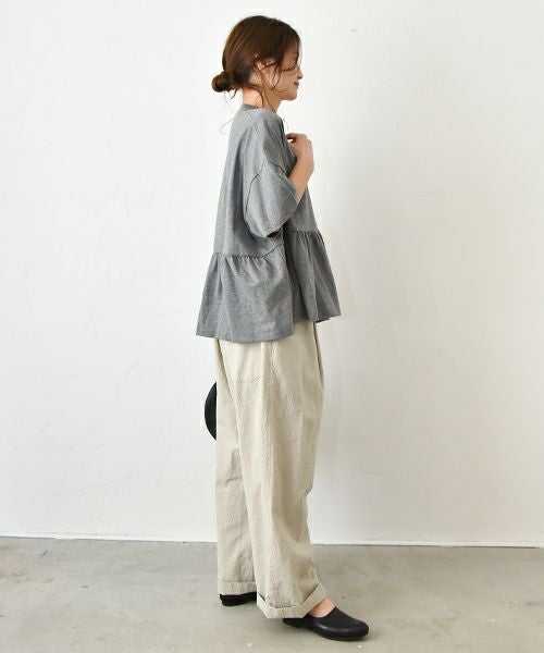 No18｜コットンワッシャーワイドボールパンツ [[CE1PT231008O]][C]