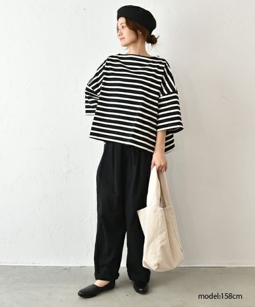  No18｜コットンワッシャーワイドボールパンツ [[CE1PT231008O]][C]