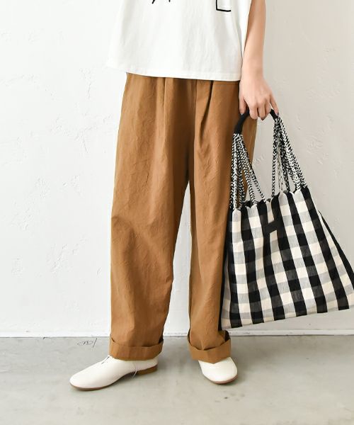  No18｜コットンワッシャーワイドボールパンツ [[CE1PT231008O]][C]