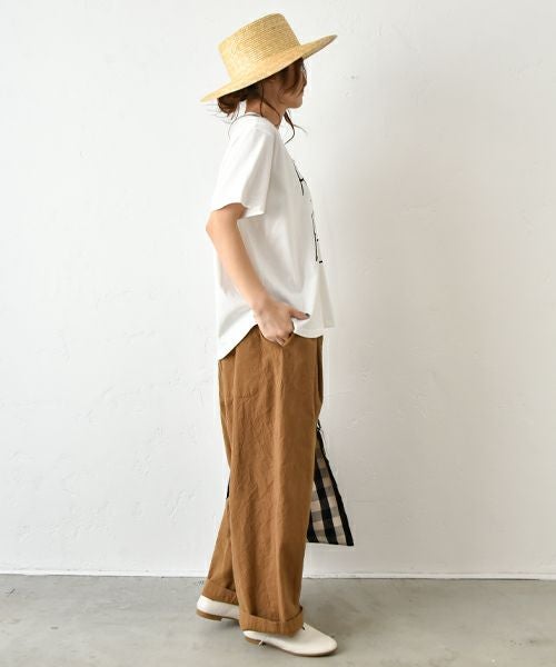  No18｜コットンワッシャーワイドボールパンツ [[CE1PT231008O]][C]