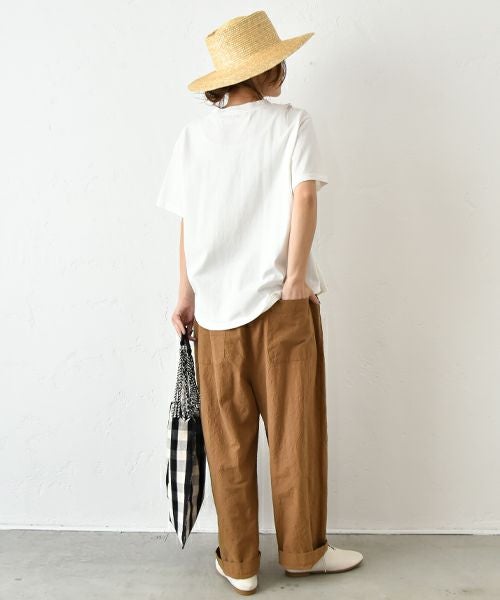  No18｜コットンワッシャーワイドボールパンツ [[CE1PT231008O]][C]