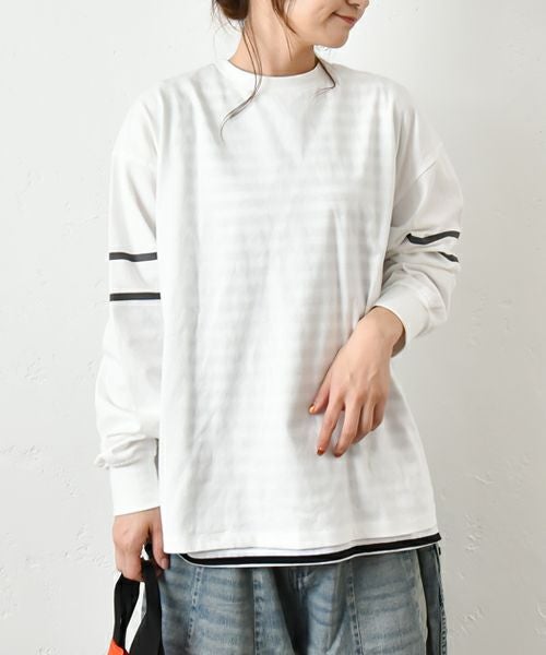 IN THE MARKET｜2WAYライン入りカットソー [[C-2352]][C]