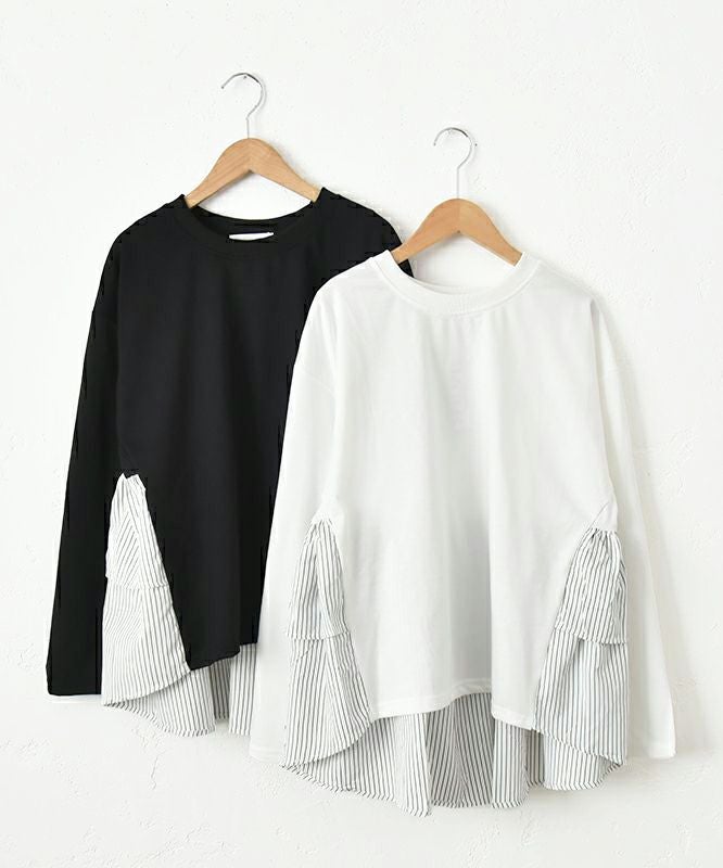 HUMS｜布帛切り替えカットソー [[200152]][C]