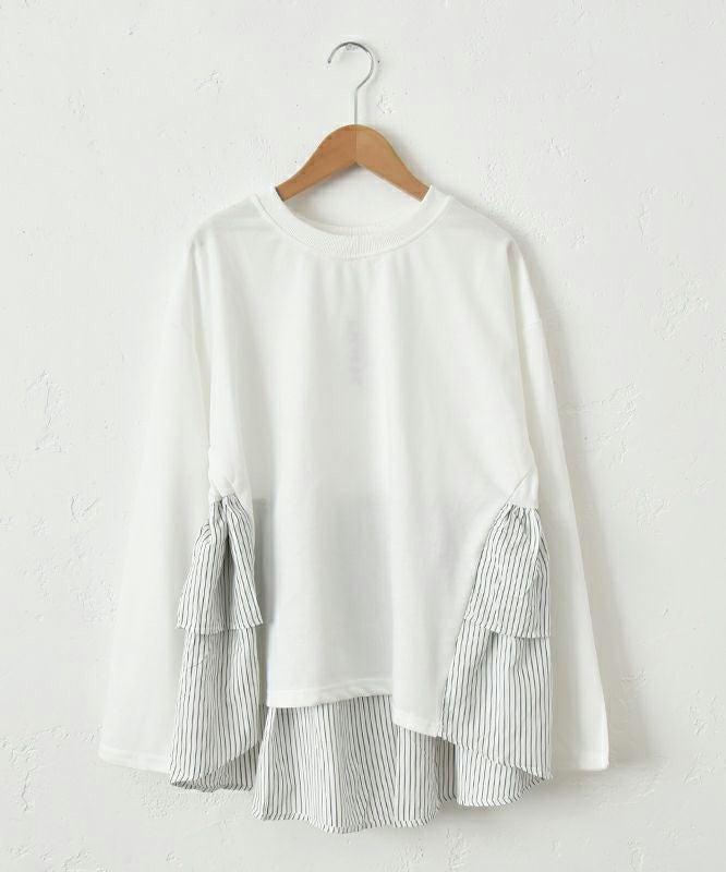 HUMS｜布帛切り替えカットソー [[200152]][C]