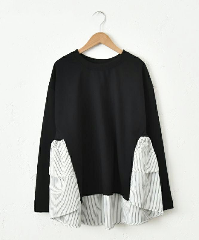 HUMS｜布帛切り替えカットソー [[200152]][C]