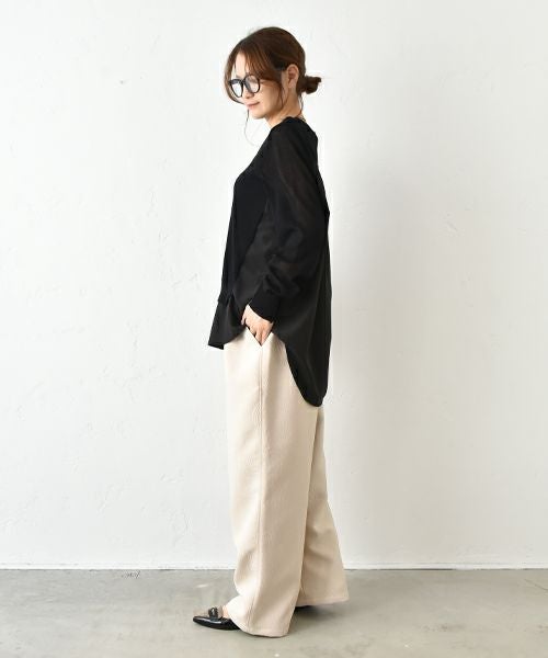 HUMS｜異素材切り替えニット [[700152]][C]