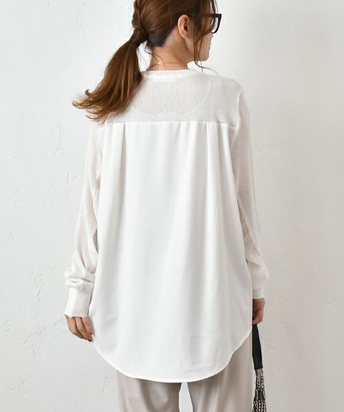 HUMS｜異素材切り替えニット [[700152]][C]