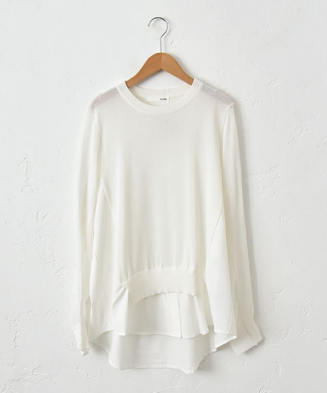 HUMS｜異素材切り替えニット [[700152]][C]