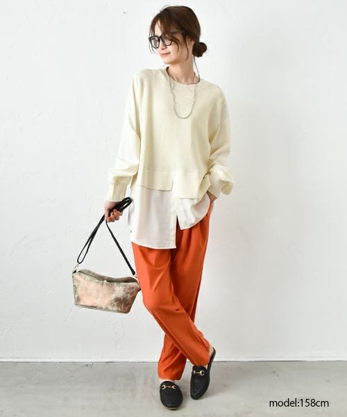 HUMS｜異素材切り替えカットソー [[800152]][C]