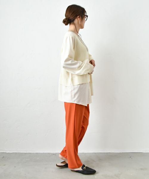 HUMS｜異素材切り替えカットソー [[800152]][C]