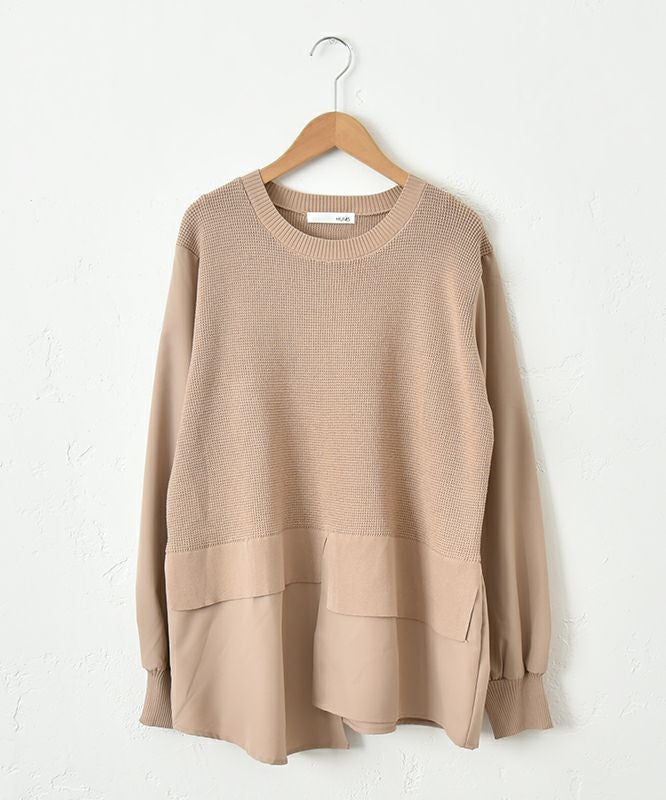 HUMS｜異素材切り替えカットソー [[800152]][C]