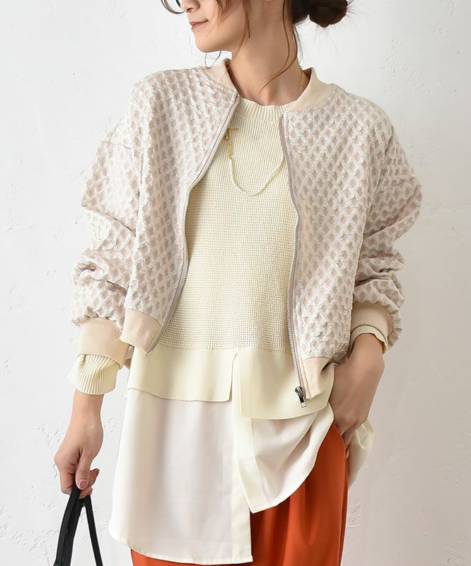 HUMS｜ジップアップブルゾン [[610152]][C]