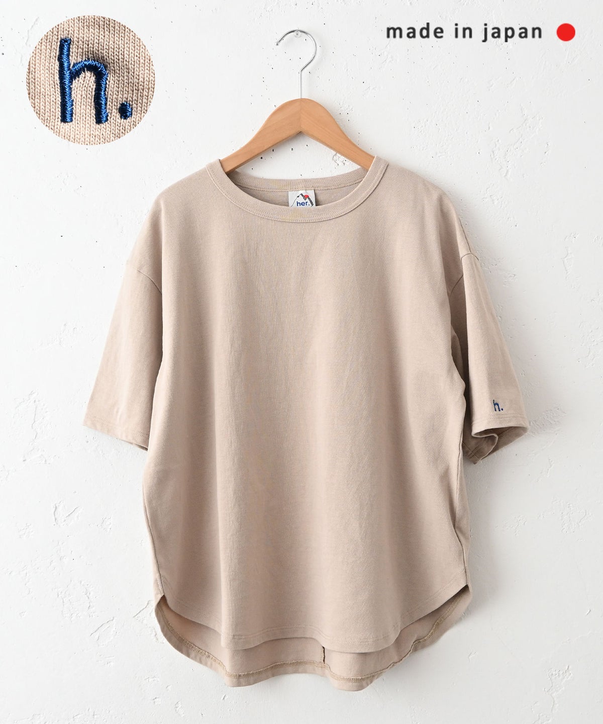 her.｜刺繍半袖カットソー [[CE3CT240403A]][C]