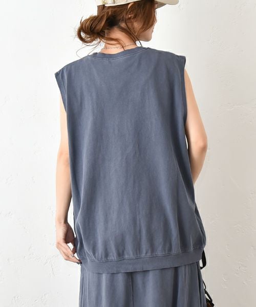 STAR＆STRIPE｜ピグメント加工ノースリーブカットソー [[SSMD-086]][C]