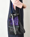 Ampersand｜2way embroidery nylon bag L [[ER25-S81]][C]