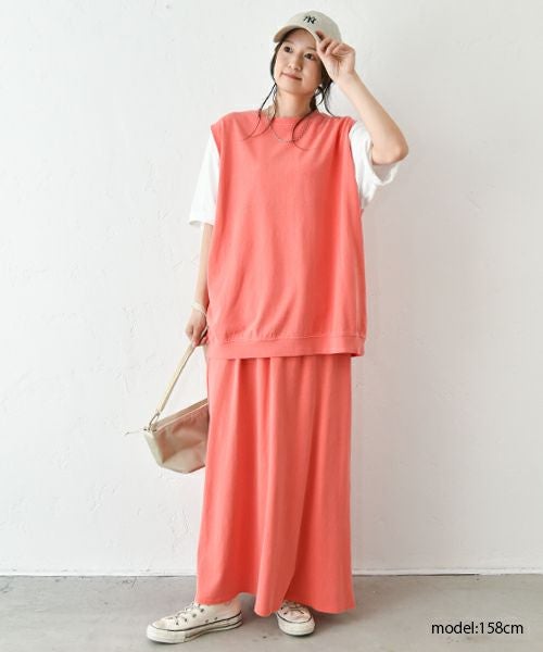 STAR＆STRIPE｜ピグメント加工カットスカート [[SSMD-080]][C]