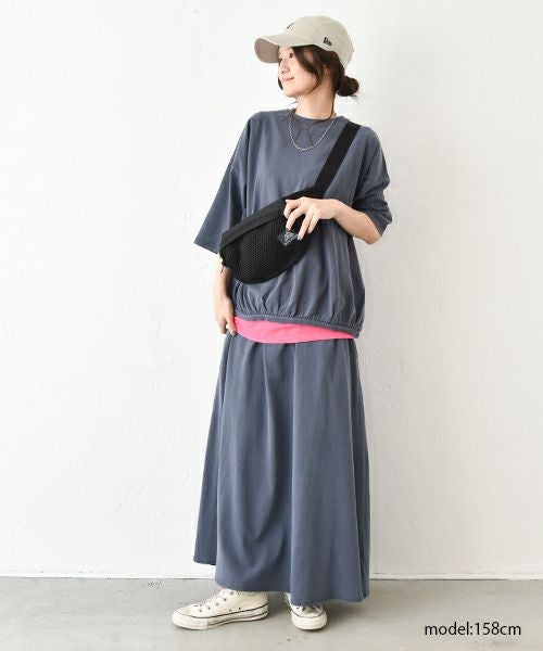 STAR＆STRIPE｜ピグメント加工カットスカート [[SSMD-080]][C]