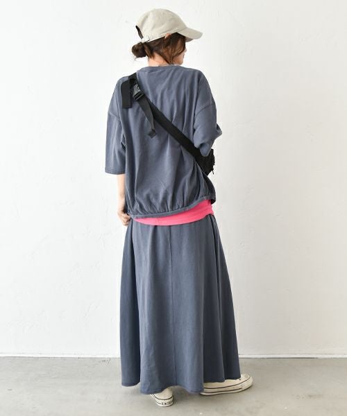 STAR＆STRIPE｜ピグメント加工カットスカート [[SSMD-080]][C]