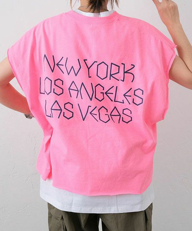 THE DAY｜ルーズフィットビックサイズカットオフスリーブTee [[TG-250509]][C]