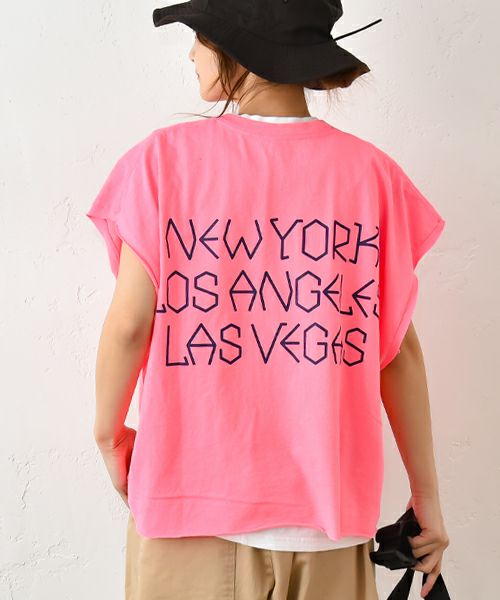 THE DAY｜ルーズフィットビックサイズカットオフスリーブTee [[TG-250509]][C]