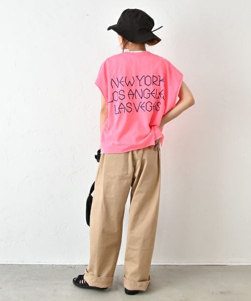 THE DAY｜ルーズフィットビックサイズカットオフスリーブTee [[TG-250509]][C]